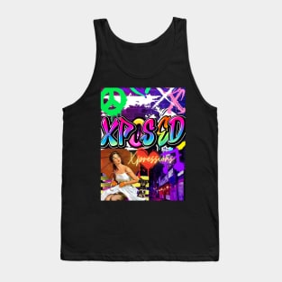 Graffiti Retro Logo Design Tank Top